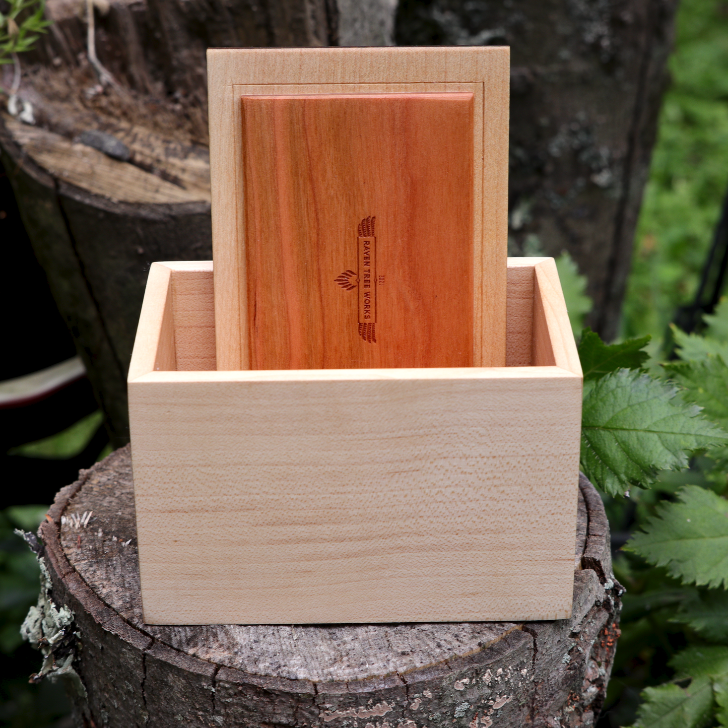 Maple & Cherry Box with World Triad Inlay