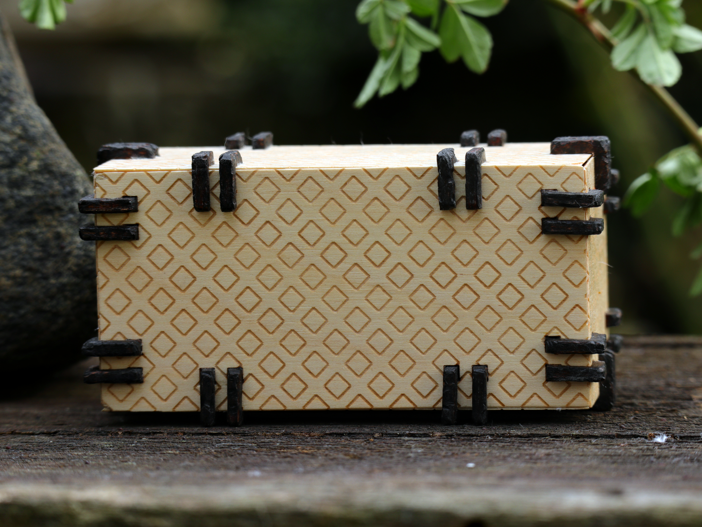Unique Engraved Wood Box 4 Inches