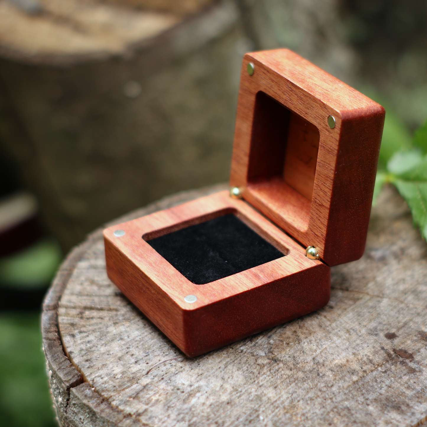 Ring Box - Mahogany with Maple Inlay