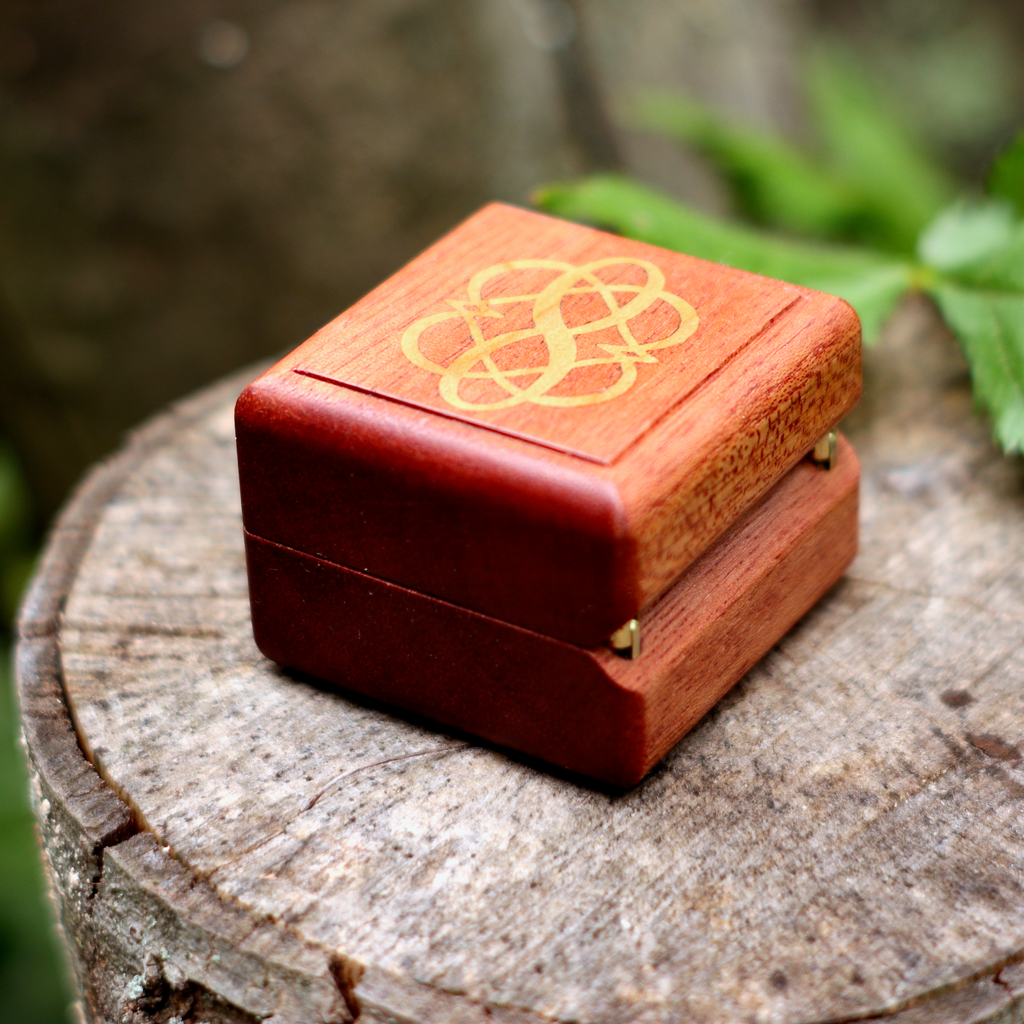 Ring Box - Mahogany with Maple Inlay