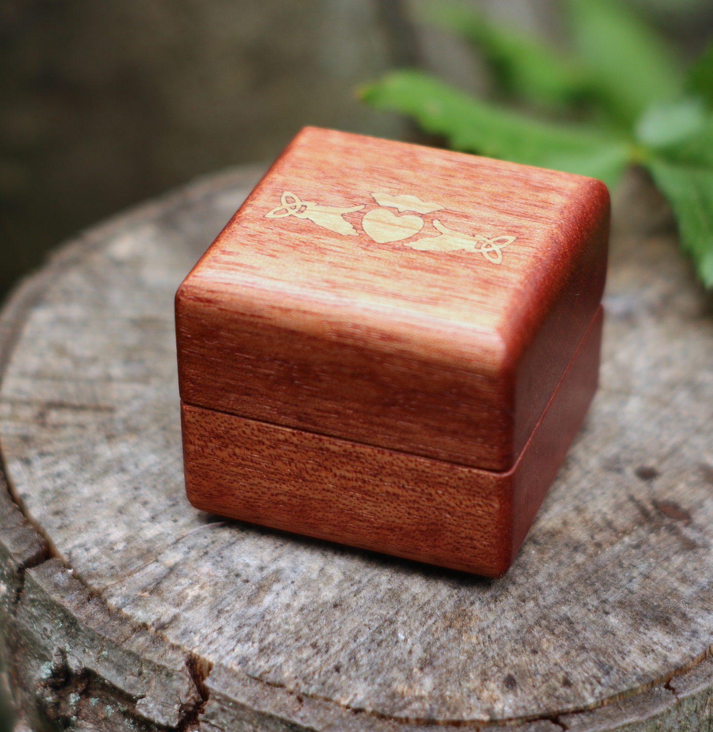 Ring Box - Mahogany with Maple Inlay